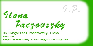 ilona paczovszky business card